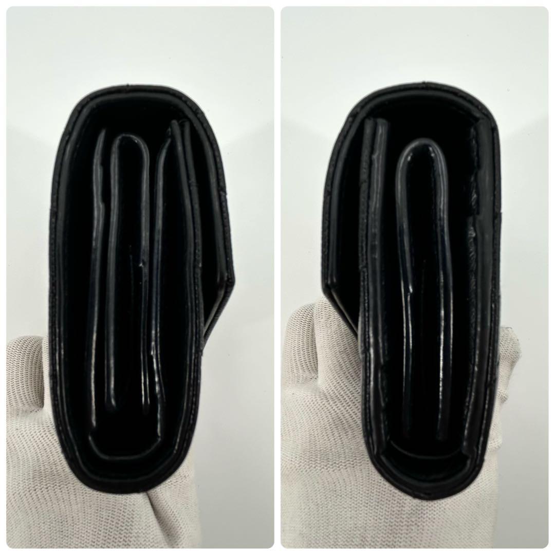 極美品✨サンローラン 折り財布 カサンドラ 金具 レザー ブラック