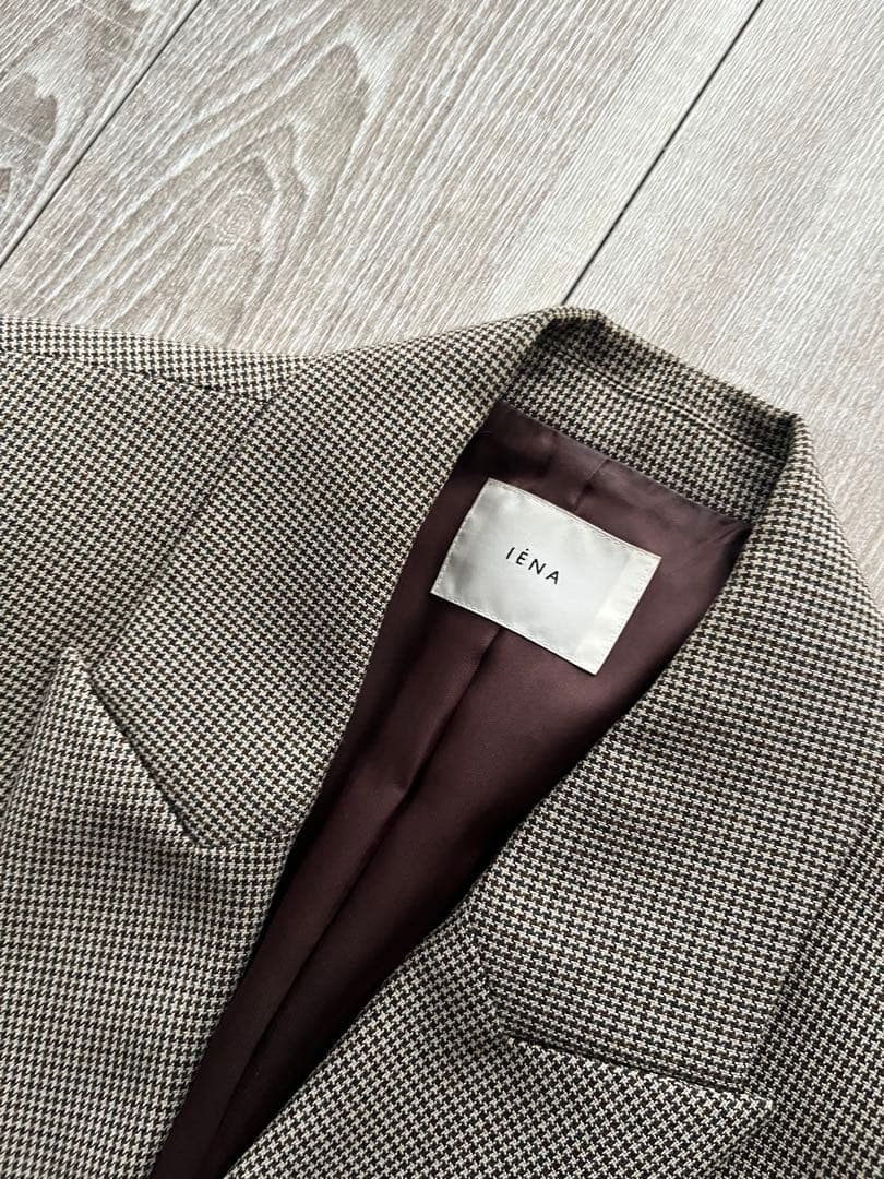 IENA 千鳥柄 テーラードジャケット