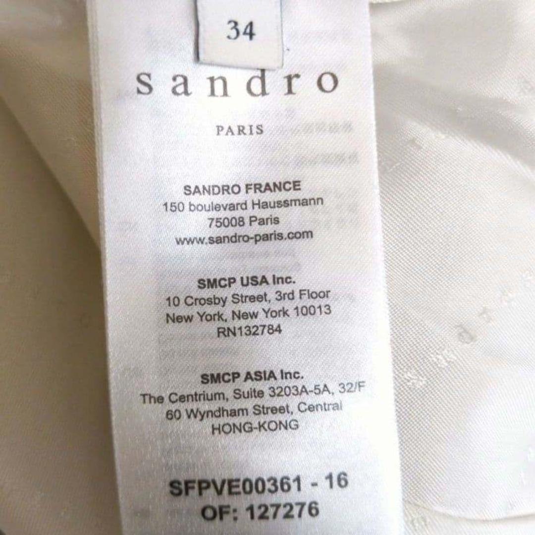 サンドロ/テーラードジャケット ロング丈 金ボタン ベージュ 総裏 ブルガリア