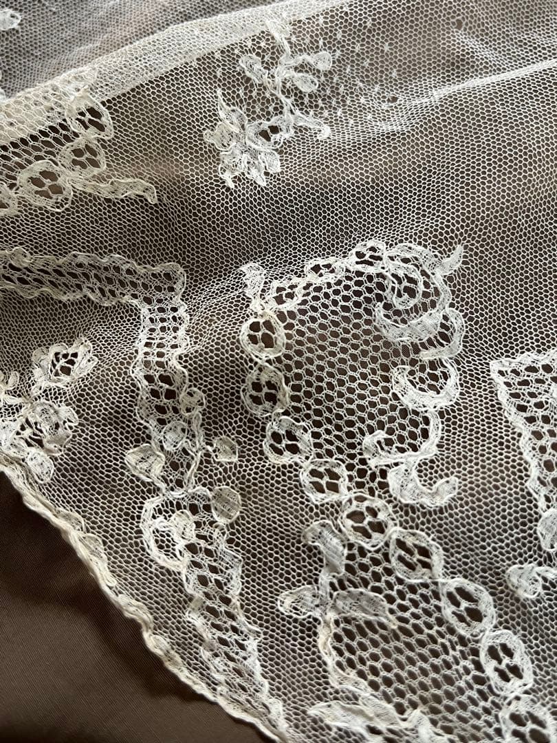 ◆フランスアンティーク｜お宝級の高級レース素材メッシュ編みマリーヌメルヘン