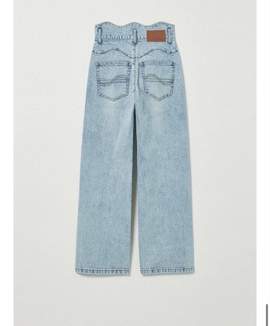 【Eaphi】WAVE DESIGN HIGH WAISTDENIM size1