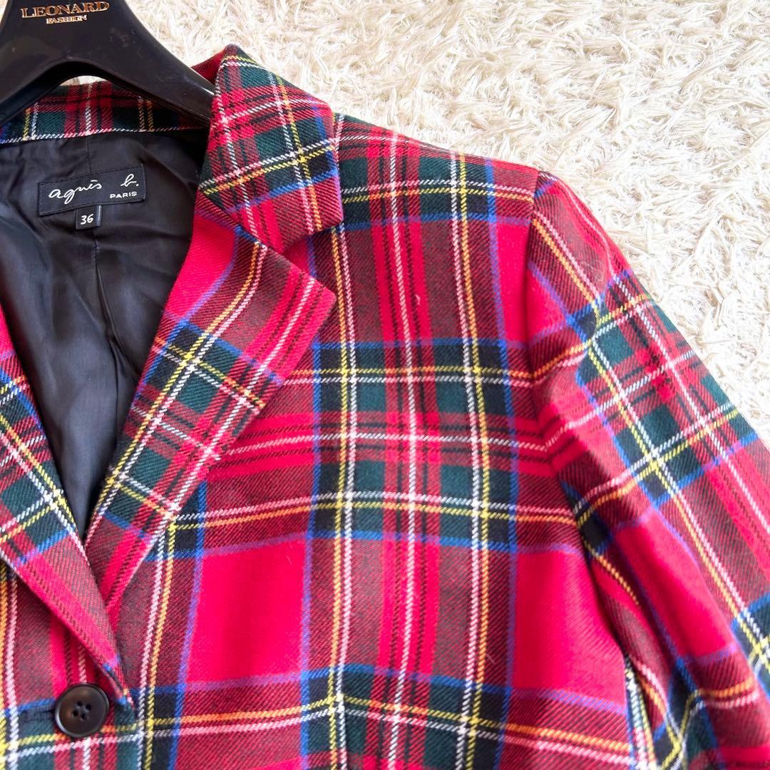【極美品✨定価6万円】アニエスベー タータンチェックウールジャケット 2020
