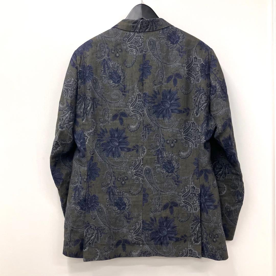 エトロ セットアップ テーラードジャケット ペイズリー柄 グレー 54 3XL
