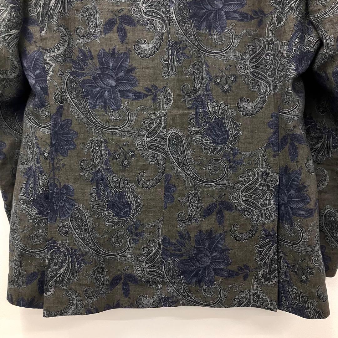 エトロ セットアップ テーラードジャケット ペイズリー柄 グレー 54 3XL