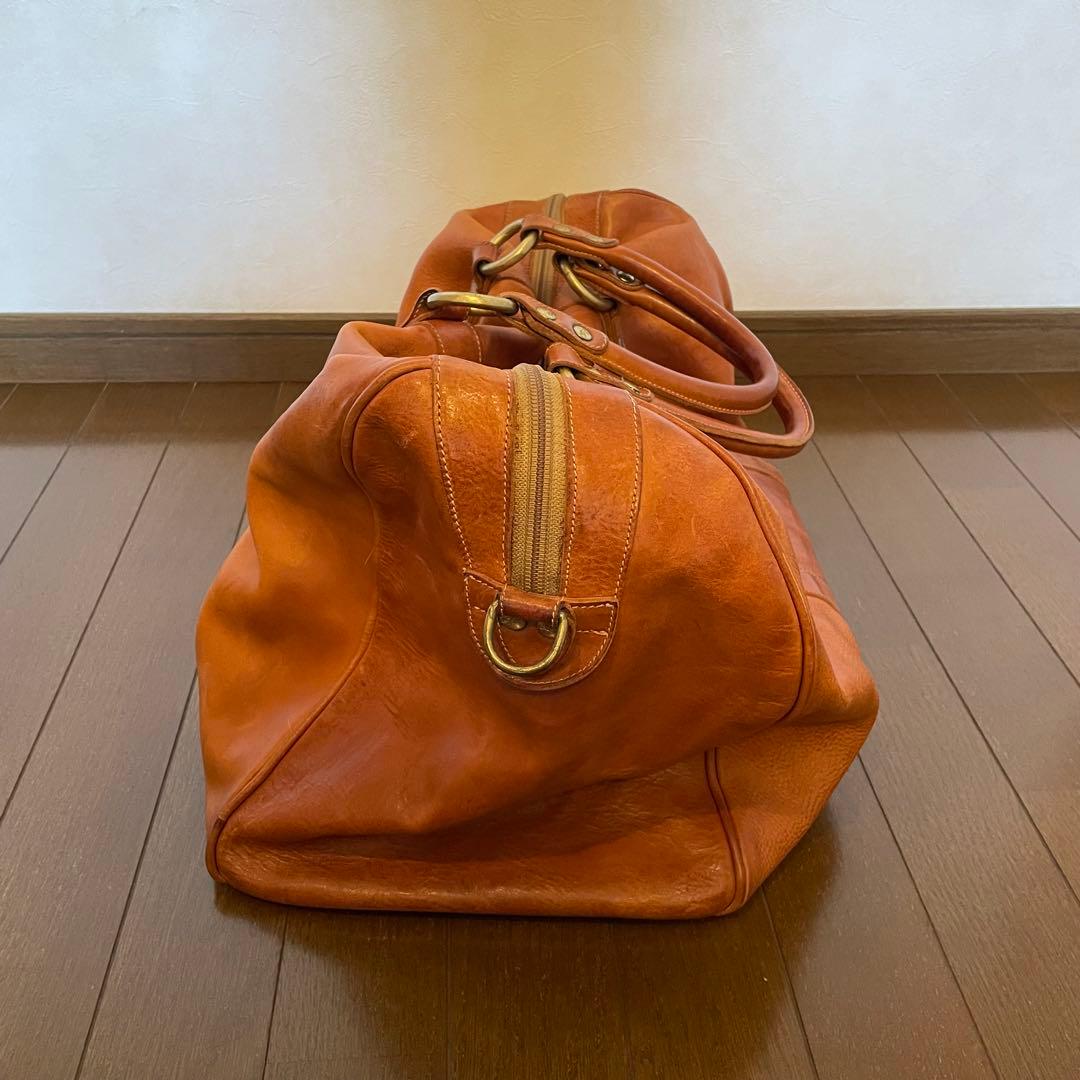 希少 IL BISONTE 本革 レザー トラベルバッグ ボストンバッグ 鍵付き