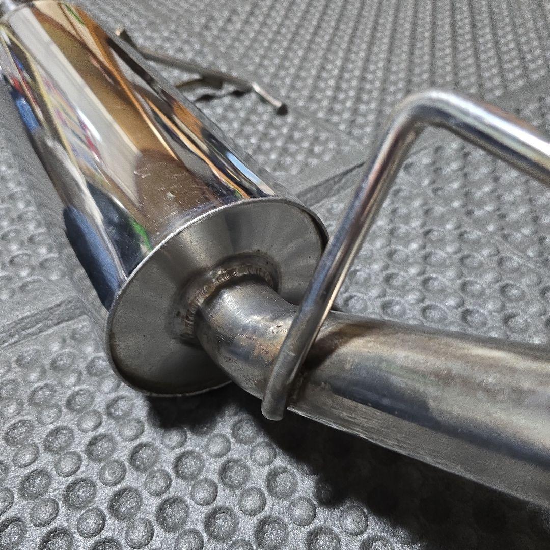 日産K12マーチステンレス製 シングルエキゾーストマフラー絶版(マルホランド)