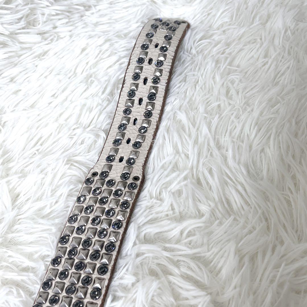 BALTAZAR × HYSTERIC スワロフスキー スタッズ ベルト Y2K