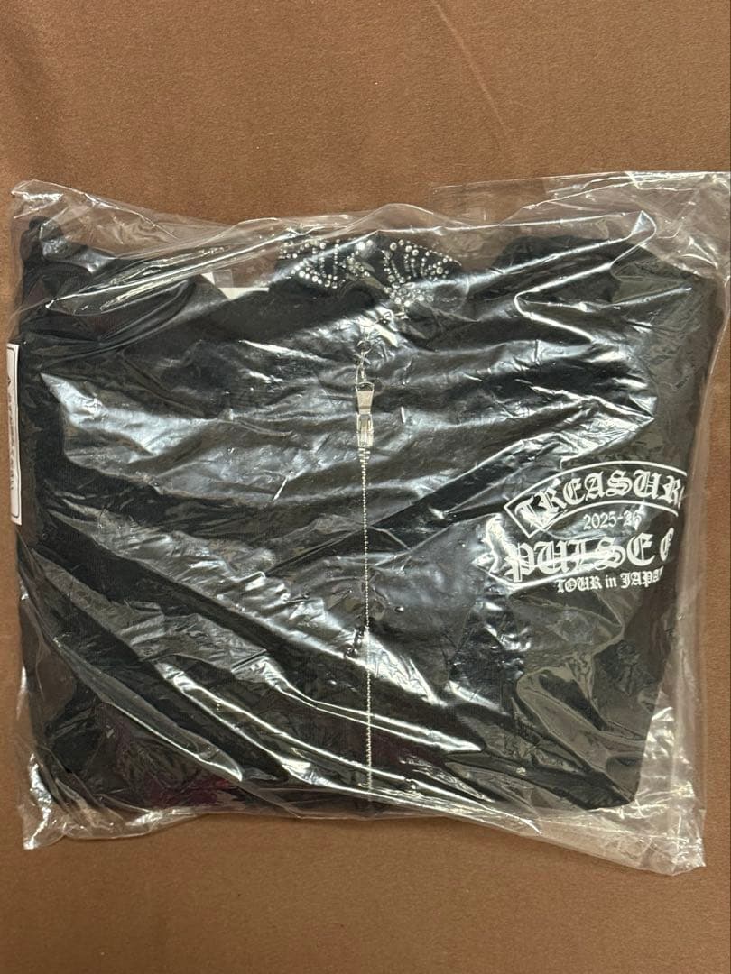 TREASURE フーディー　ジップアップフーディ黒 パーカー　Sサイズ