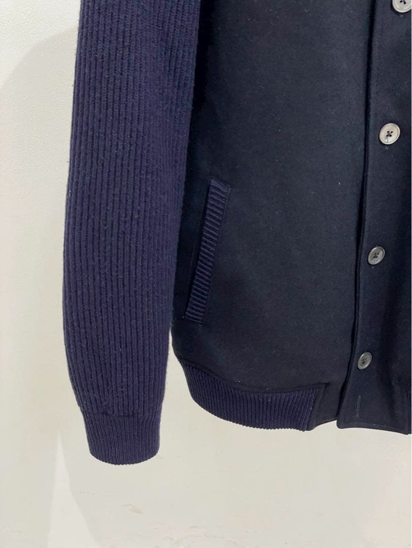 コルネリアーニ ID 中綿ジャケット ニット切替 カシミヤ混 伊製 48