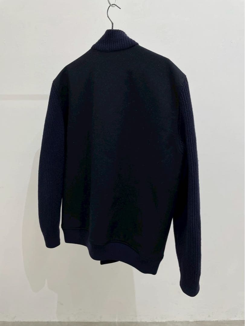 コルネリアーニ ID 中綿ジャケット ニット切替 カシミヤ混 伊製 48