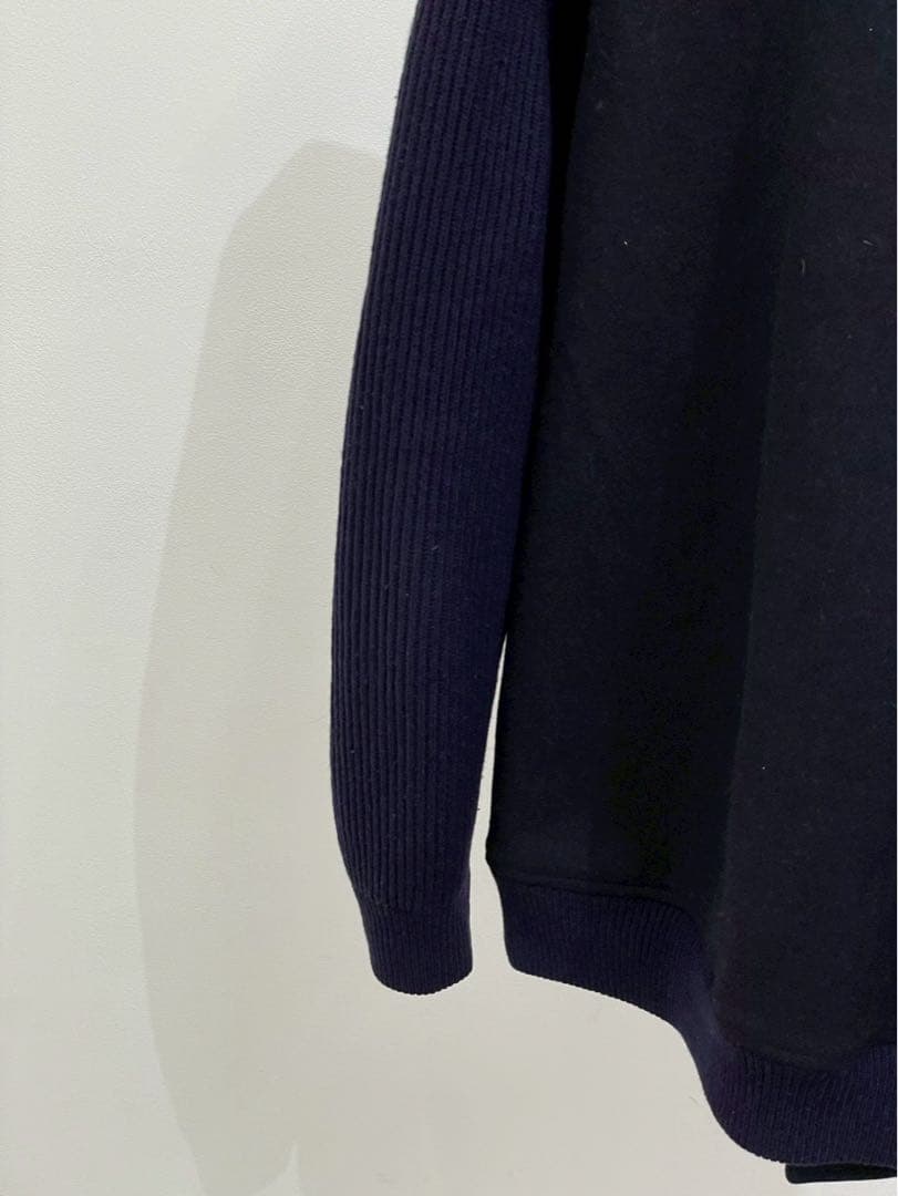 コルネリアーニ ID 中綿ジャケット ニット切替 カシミヤ混 伊製 48