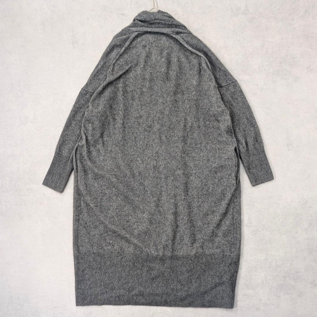 TICCA ティッカ★美品 ウールアンゴラガウンカーディガン ロング グレー