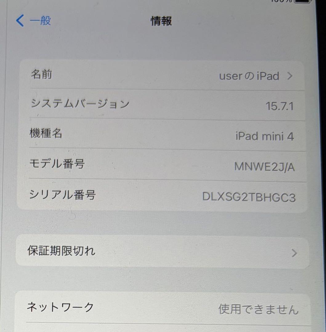 Apple iPad mini 第4世代　本体 箱付き
