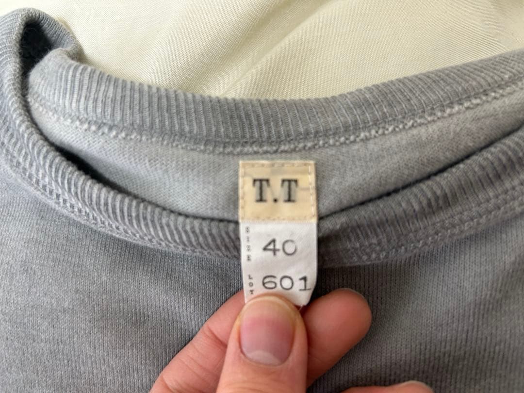 トップス T.T TAIGA TAKAHASHI CHARCOAL DYED GRAY