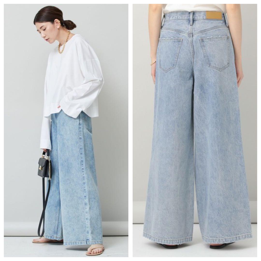 美品 Curensology &RC グッドバギーデニムパンツ 38 風合い良好