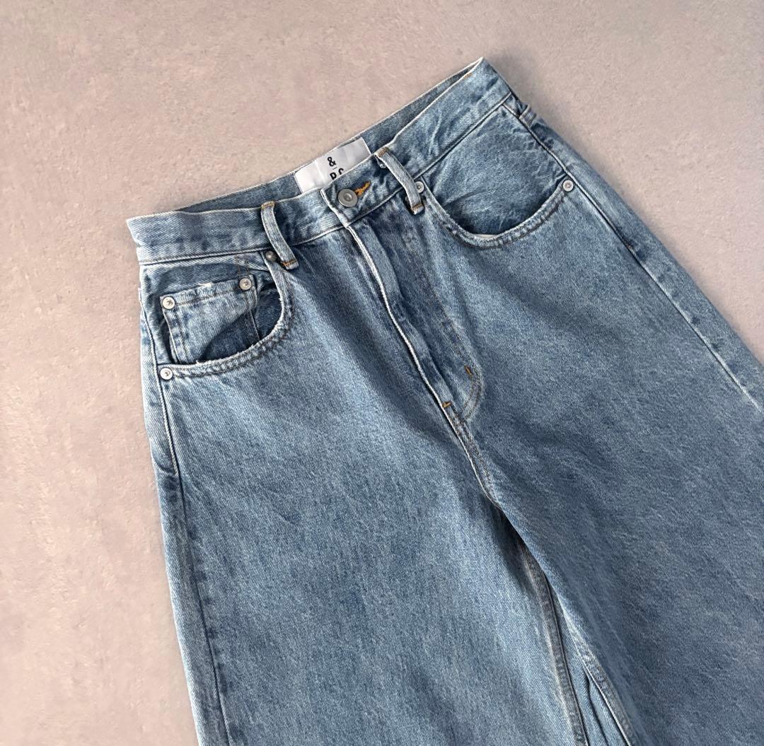 美品 Curensology &RC グッドバギーデニムパンツ 38 風合い良好