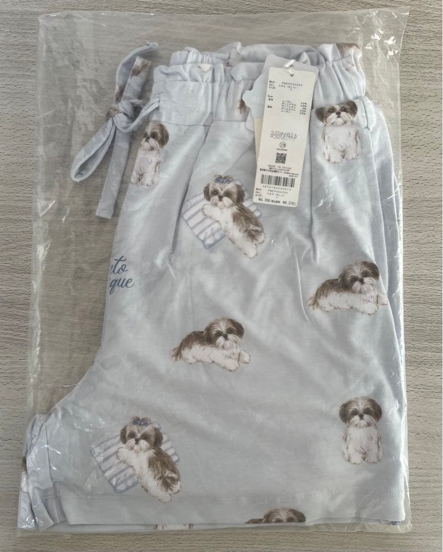 【新品未使用】ジェラートピケ　シーズーロングTシャツ&ショートパンツ　上下セット