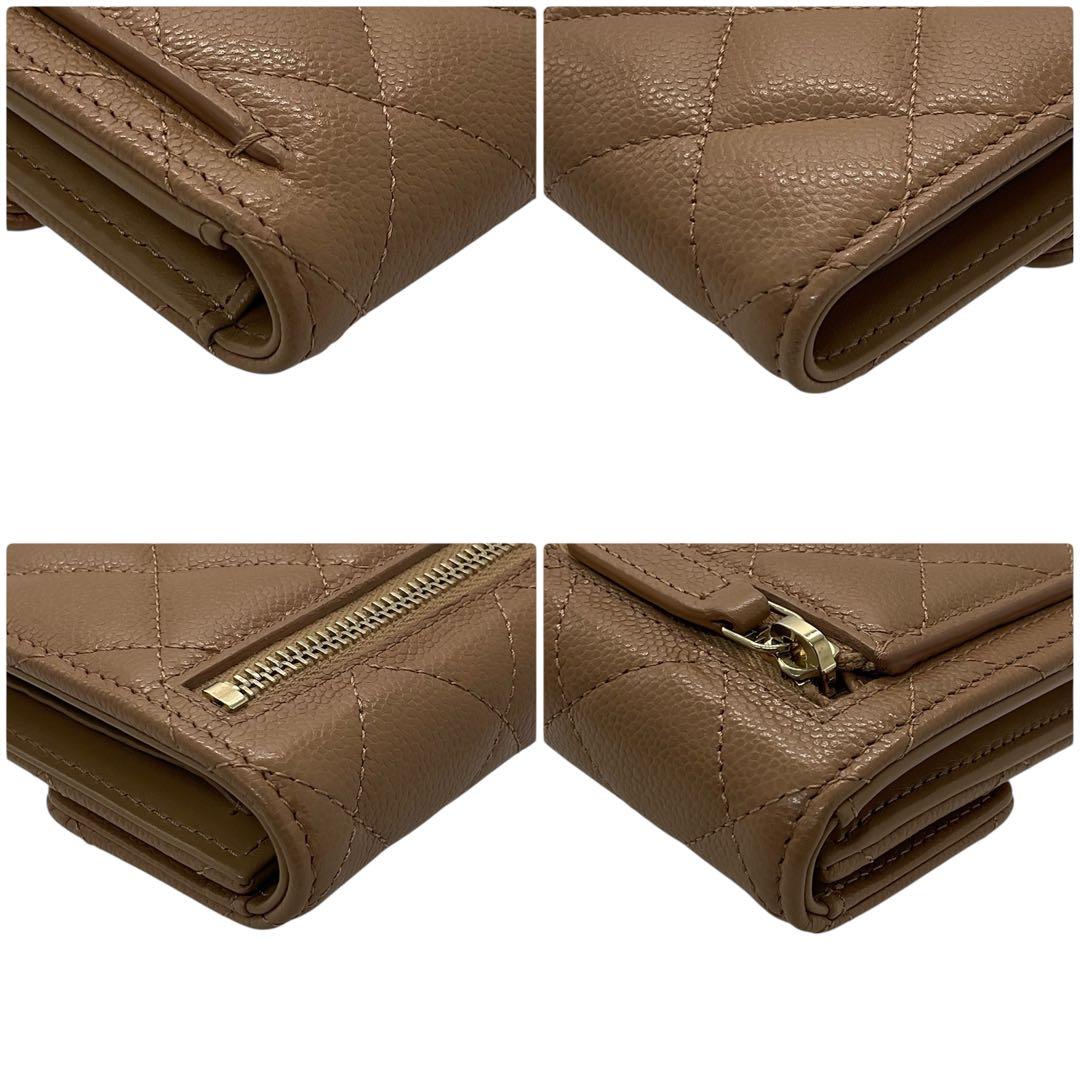 【星】新作シャネル財布　マトラッセ　クラシック　スモールフラップ　キャビアスキン