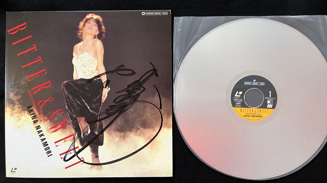 貴重 直筆サイン付 中森明菜 レーザーディスク BITTER&SWEET 1枚