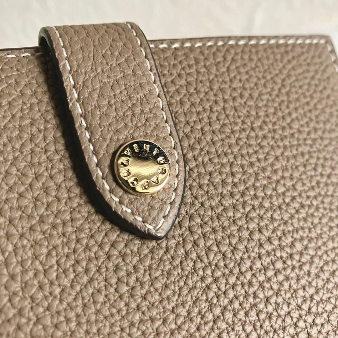 極美品 ボナベンチュラ ベルテッド マルチマルチウォレット グレージュ イエロー