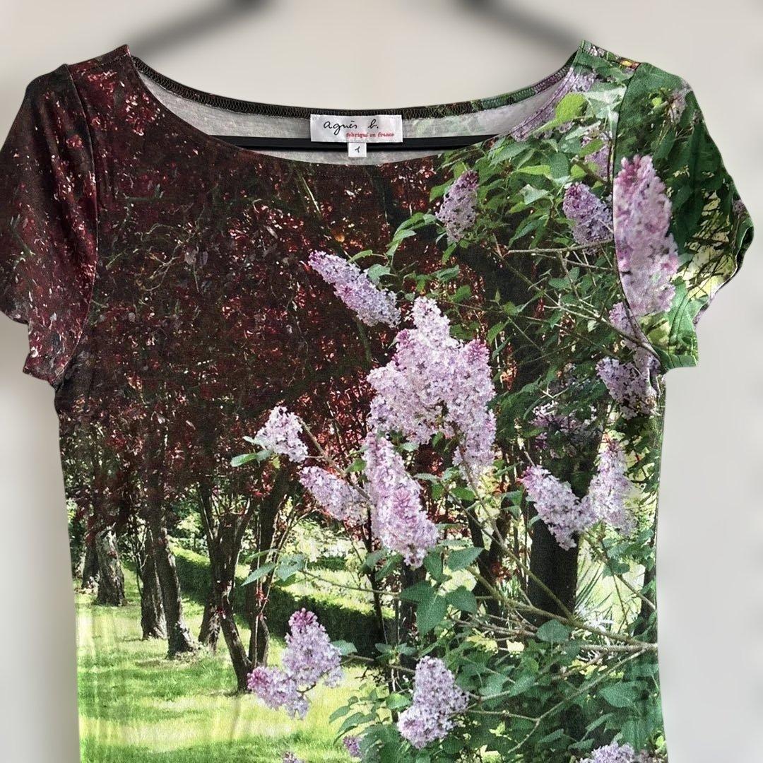 agnès b. ライラック　転写ワンピース サイズ1