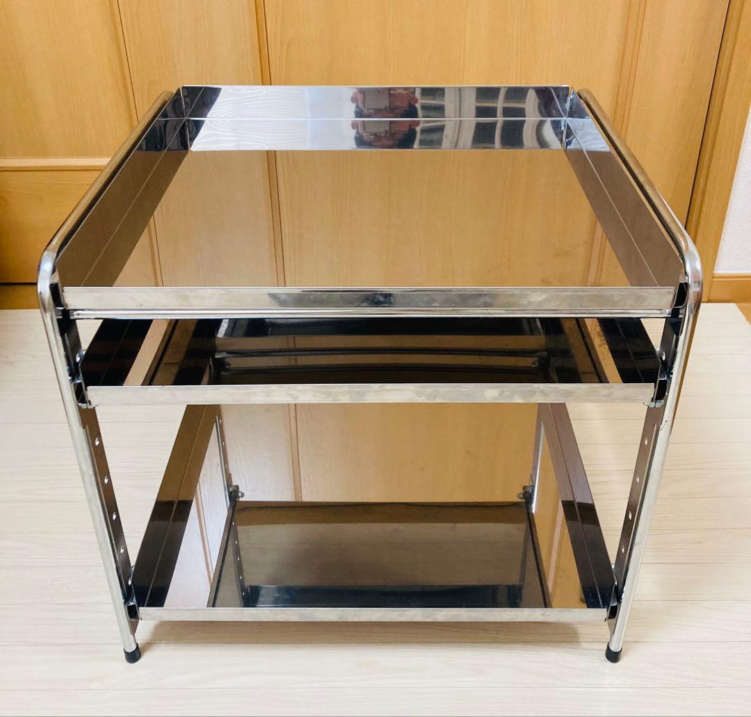 【美品】キッチン下 スライドラック 3段 高さ調整可