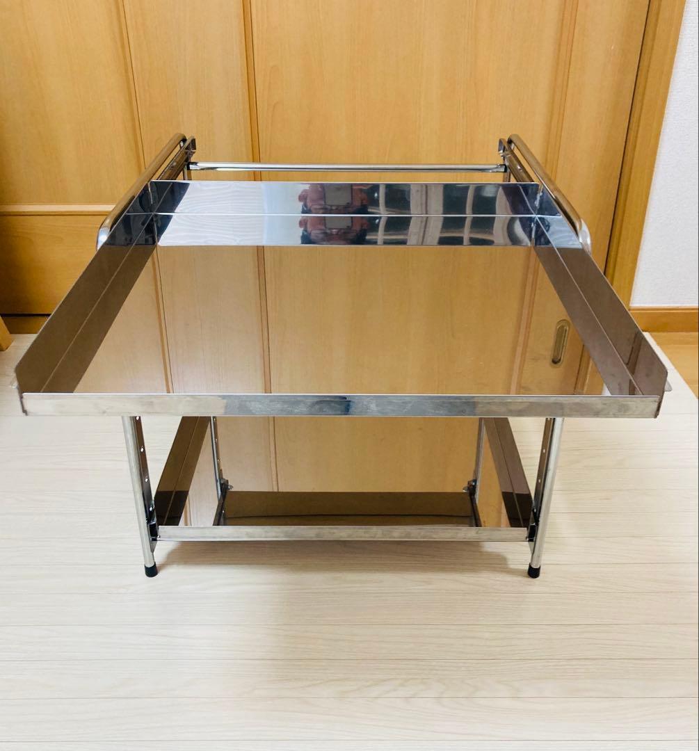 【美品】キッチン下 スライドラック 3段 高さ調整可