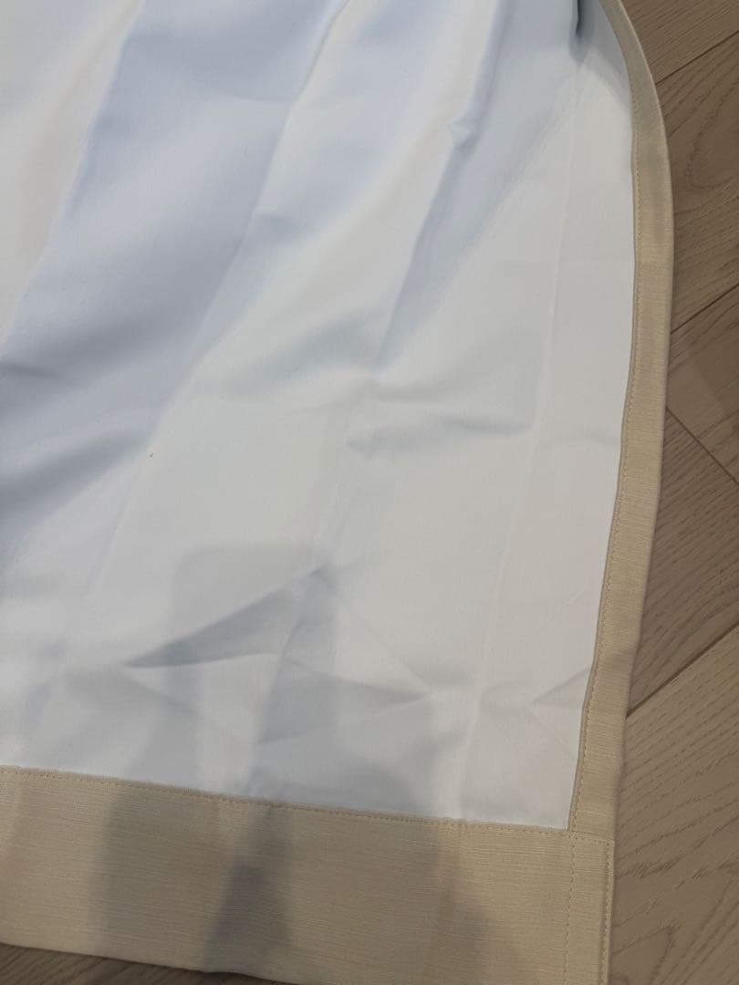 ベージュカーテン190×100・レースカーテン188×100 2セット