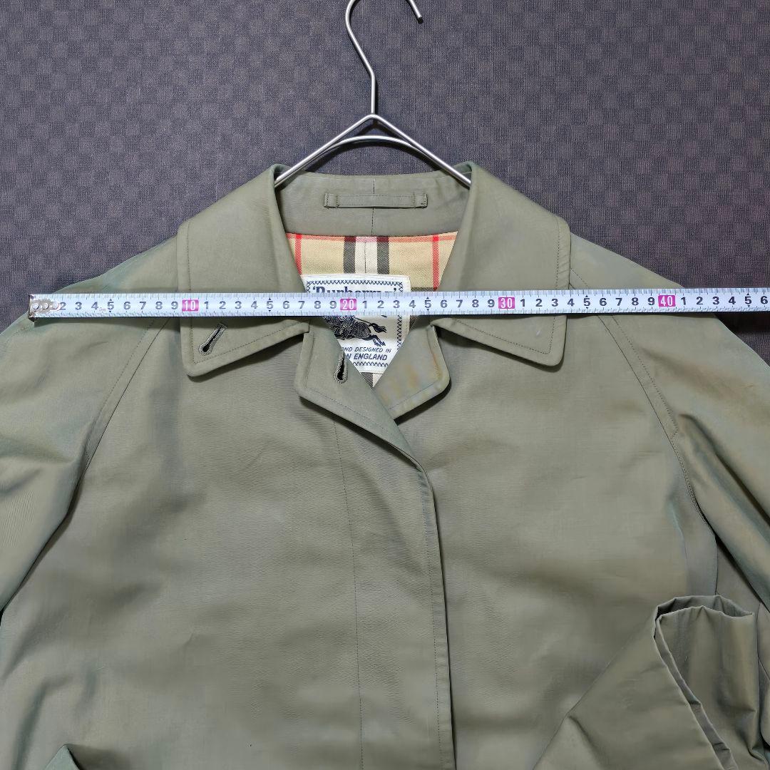 バーバリー Burberrys ステンカラーコート ノバチェック 玉虫色 白タグ