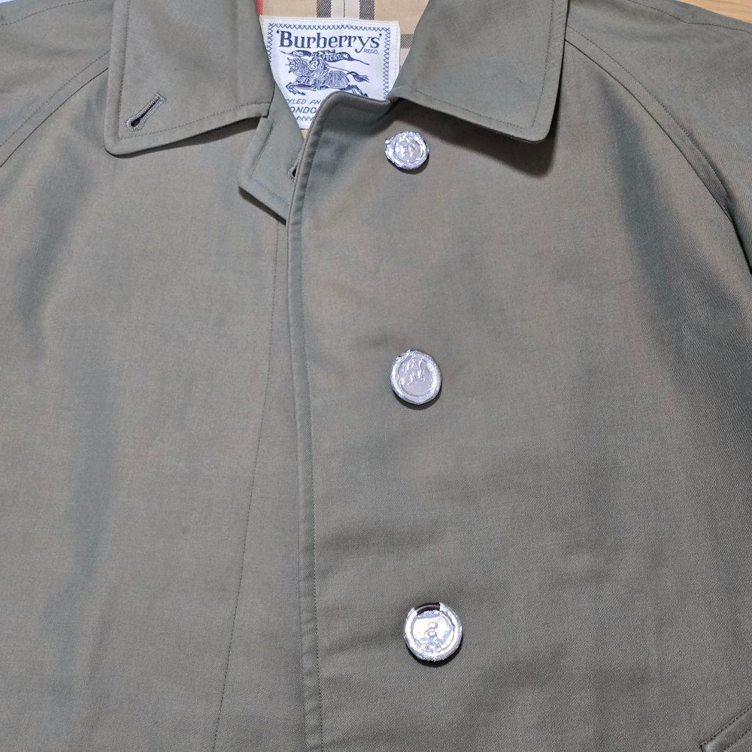 バーバリー Burberrys ステンカラーコート ノバチェック 玉虫色 白タグ