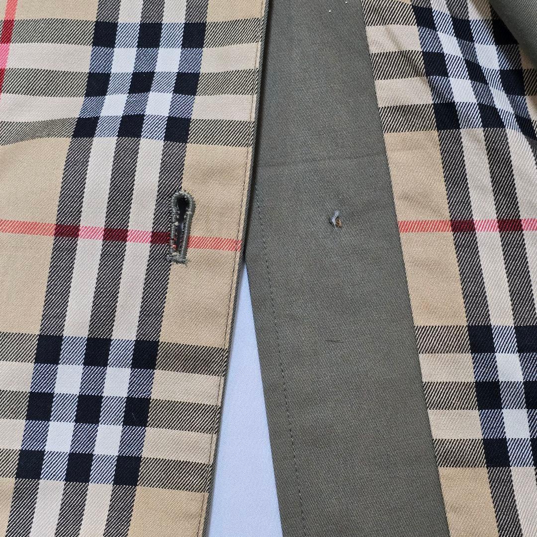 バーバリー Burberrys ステンカラーコート ノバチェック 玉虫色 白タグ