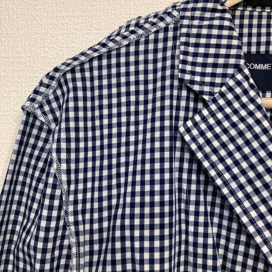 COMME des GARÇONS ギャルソン ネイビー ギンガム ジャケット