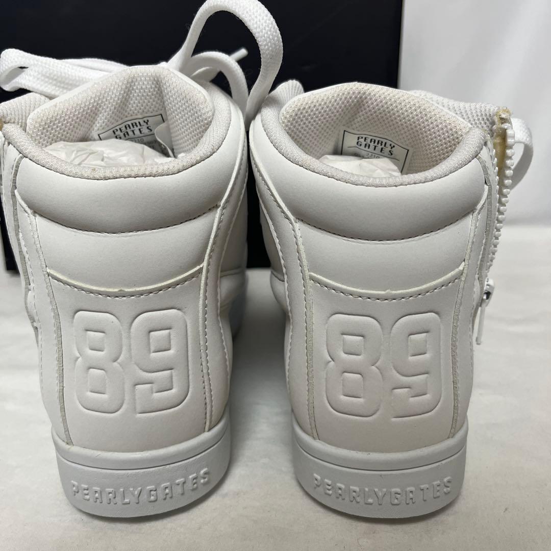 新品 PEARLY GATES ハイカット ゴルフシューズ 白23.5cm