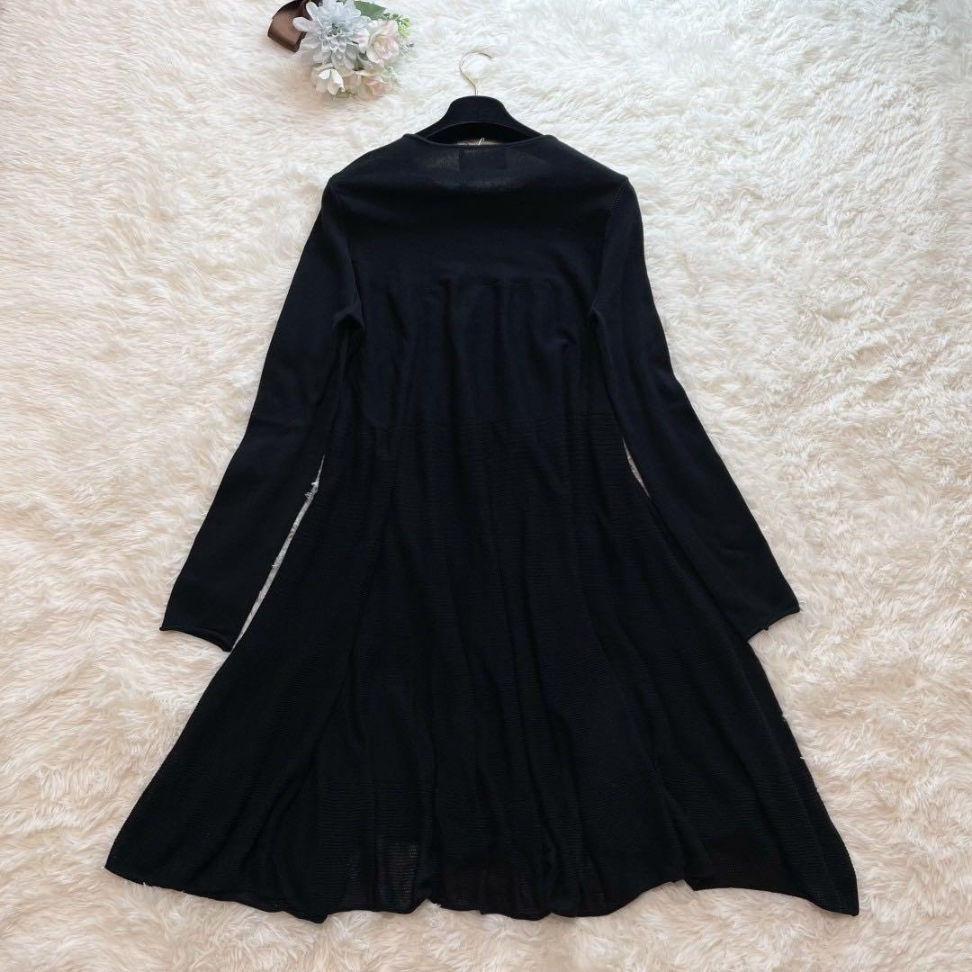未使用タグ付 マーレット ADDISON ニットドレス 黒 XS ティアード