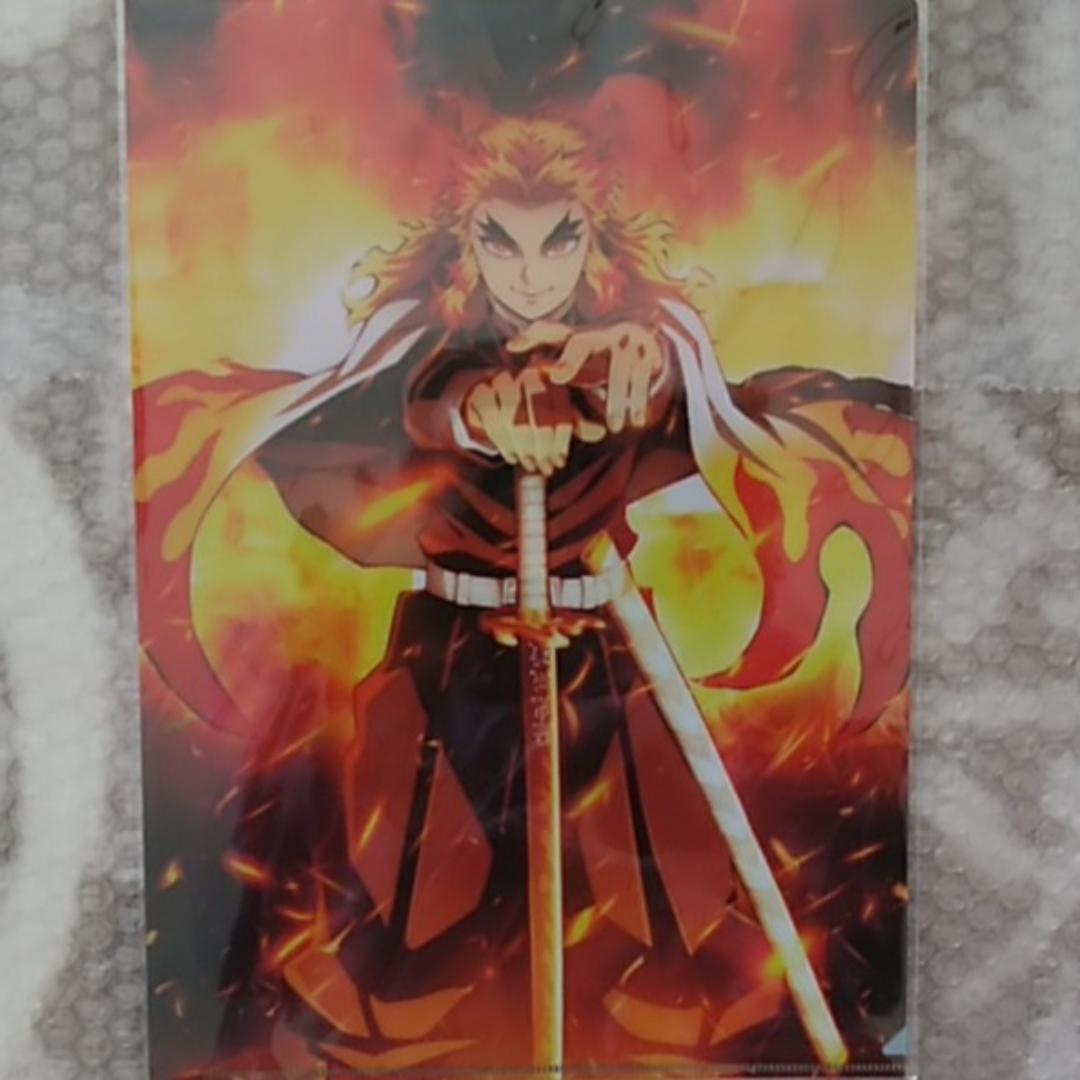 「鬼滅の刃」レトロ看板ランチョンマット クリアファイルA 煉獄 シール