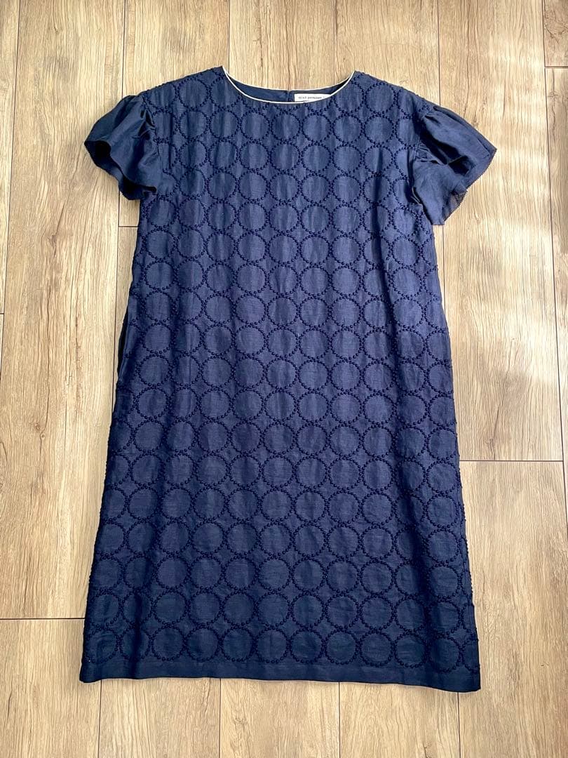 ミナペルホネン　タンバリン　リネンワンピース