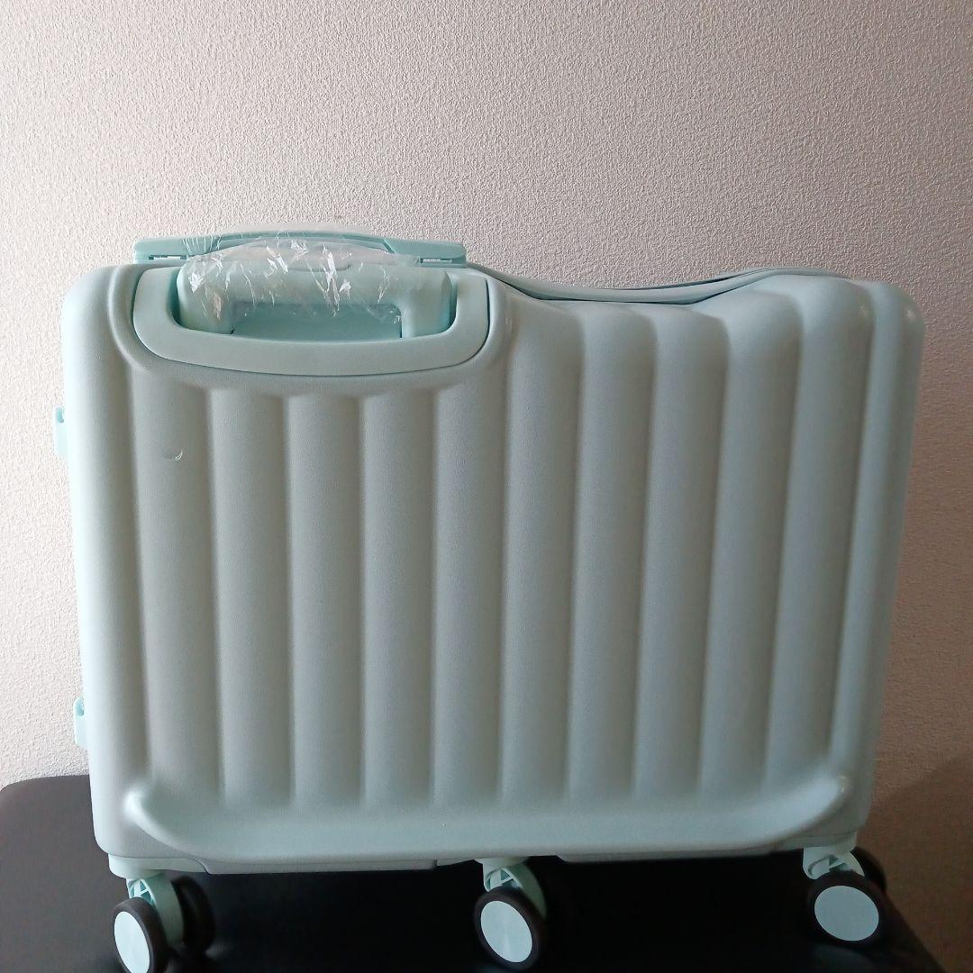 新品未使用ミントグリーン 乗れるキャリーカート