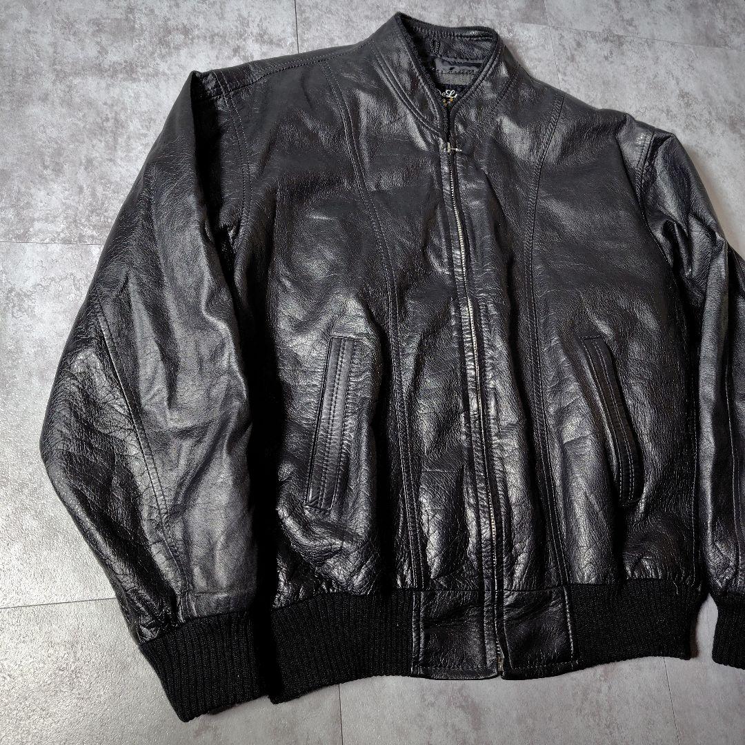 ヴィンテージ　 MA-1レザージャケット　フライトジャケット　ライダース　3L