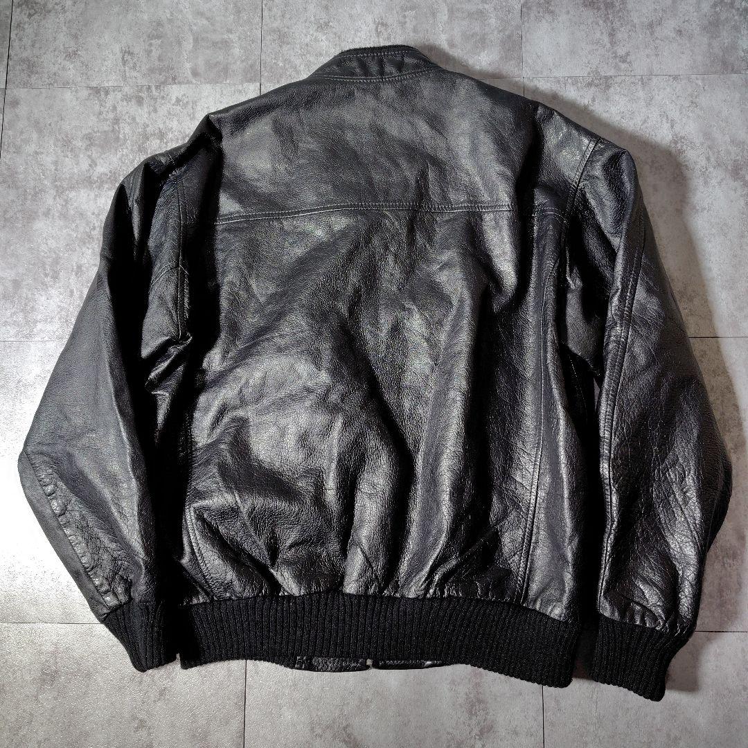 ヴィンテージ　 MA-1レザージャケット　フライトジャケット　ライダース　3L