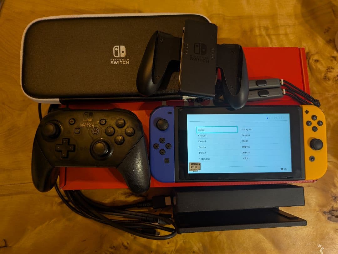 ニンテンドースイッチ 本体 プロコン付き オレンジ ブルー Switch