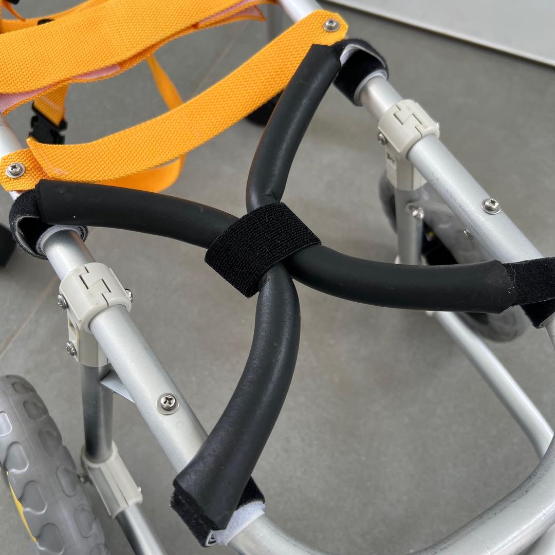 バックヤードファクトリーぶる 中型犬用アルミパイプ4輪カート&アゴ乗せ付き車椅子