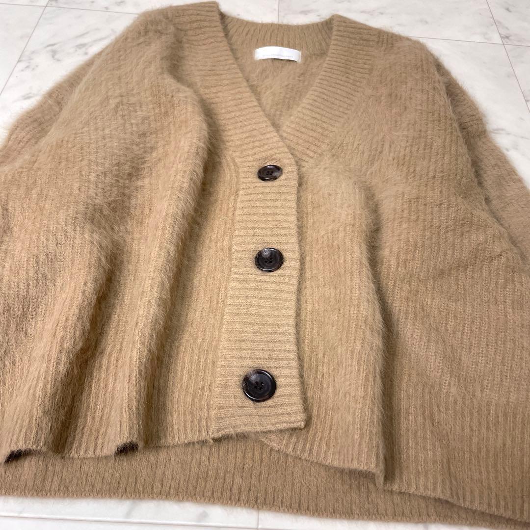 【未使用級】ガリャルダガランテ 23AW カシミヤ混カーディガン F キャメル