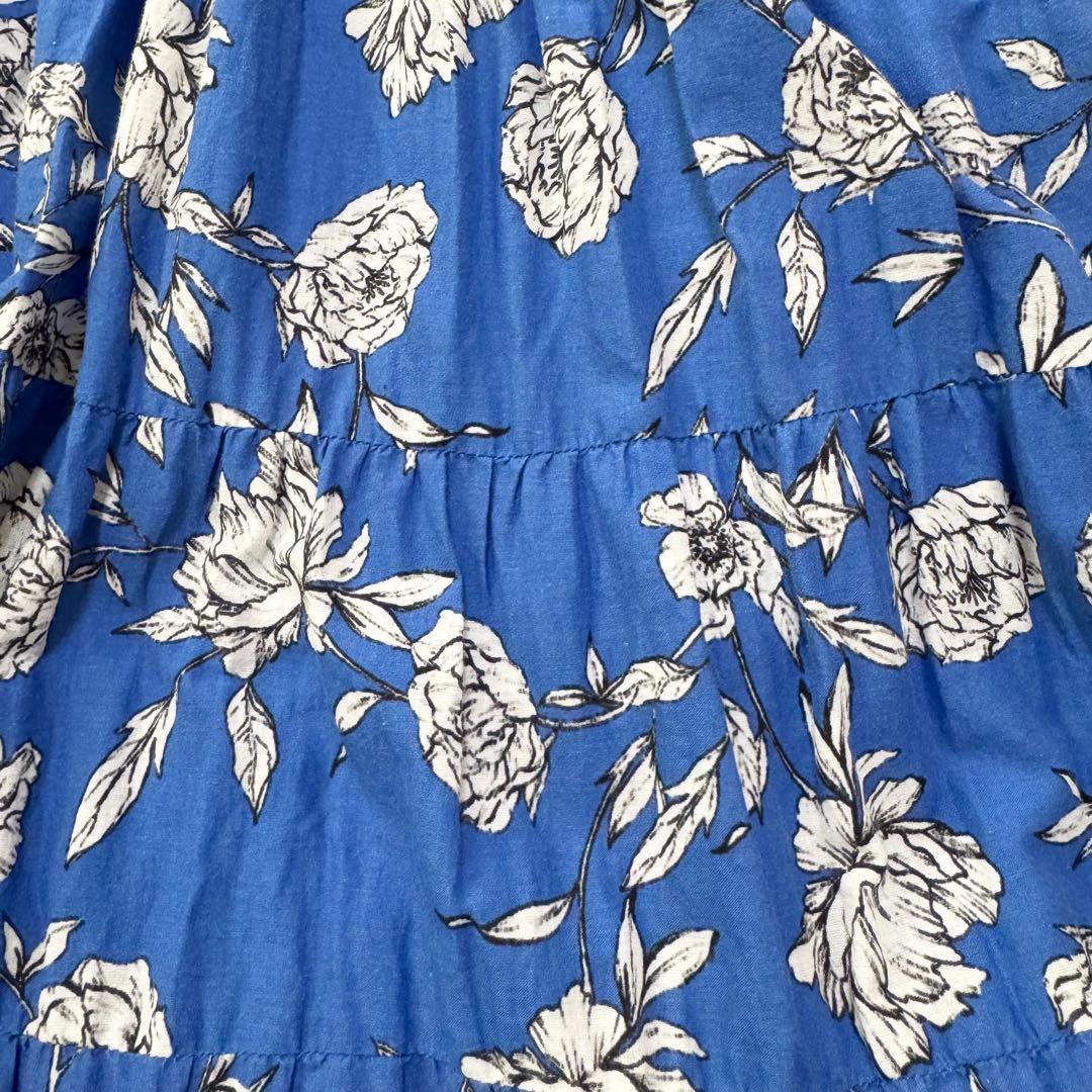 マリハ 月影のスカート ユナイテッドアローズ別注 ロング ティアード 青