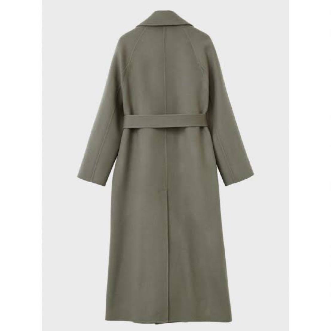 美品スタニングルアー rスプリットラグランロングコート グリーン