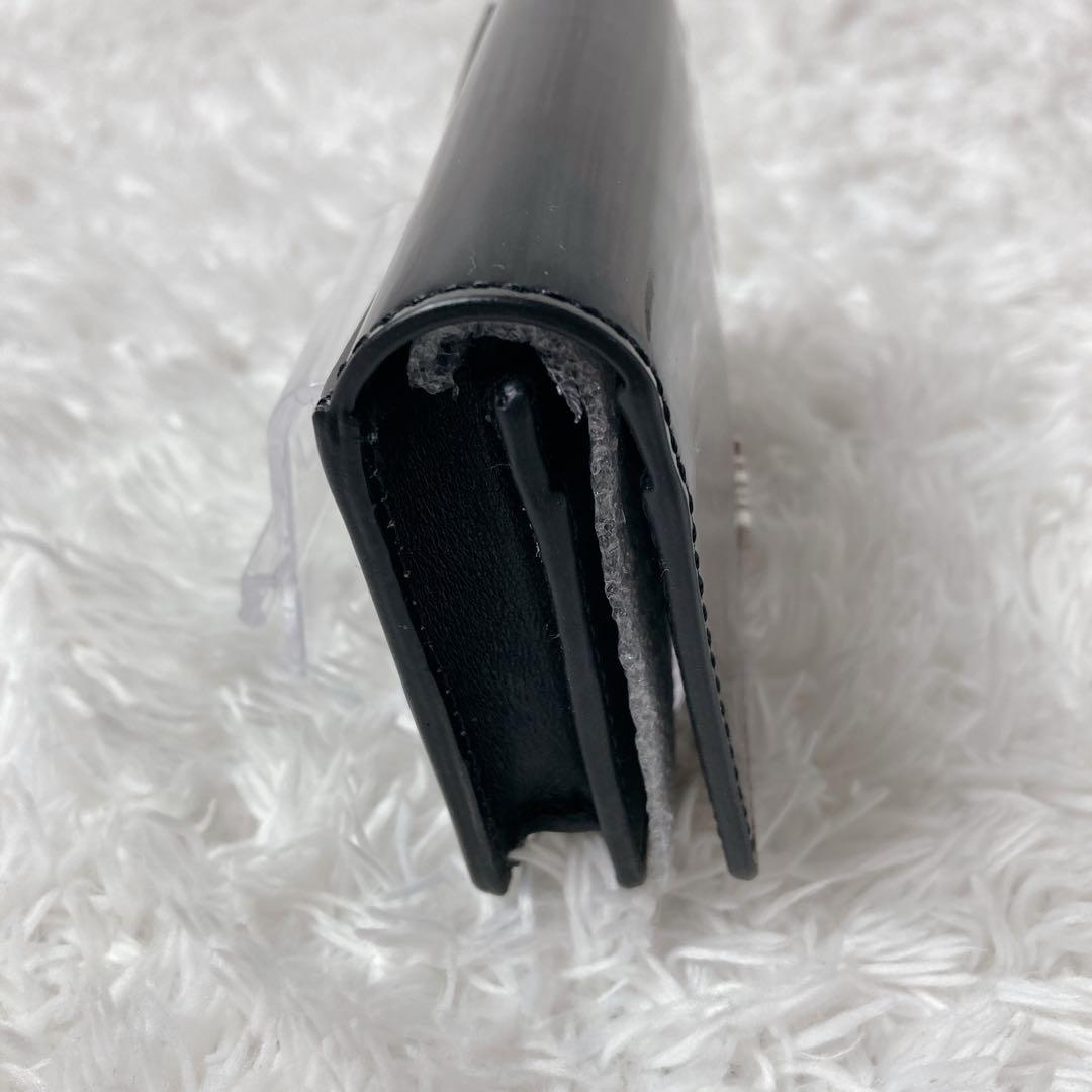 【未使用級】FURLA フルラ ブラック 黒 名刺入れ エナメル レディース