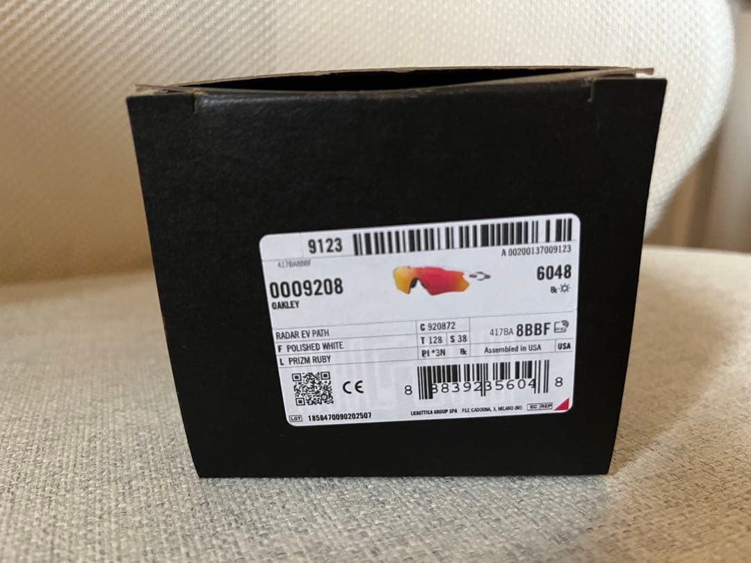 オークリー サングラス レーダーEV パス プリズムルビー 購入店のレシート付き