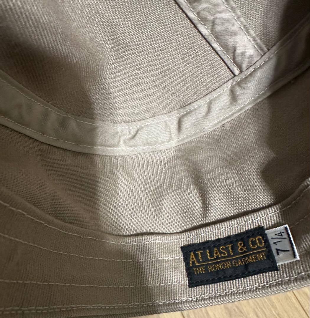 アットラスト コットンツイルワークキャップ ベージュ