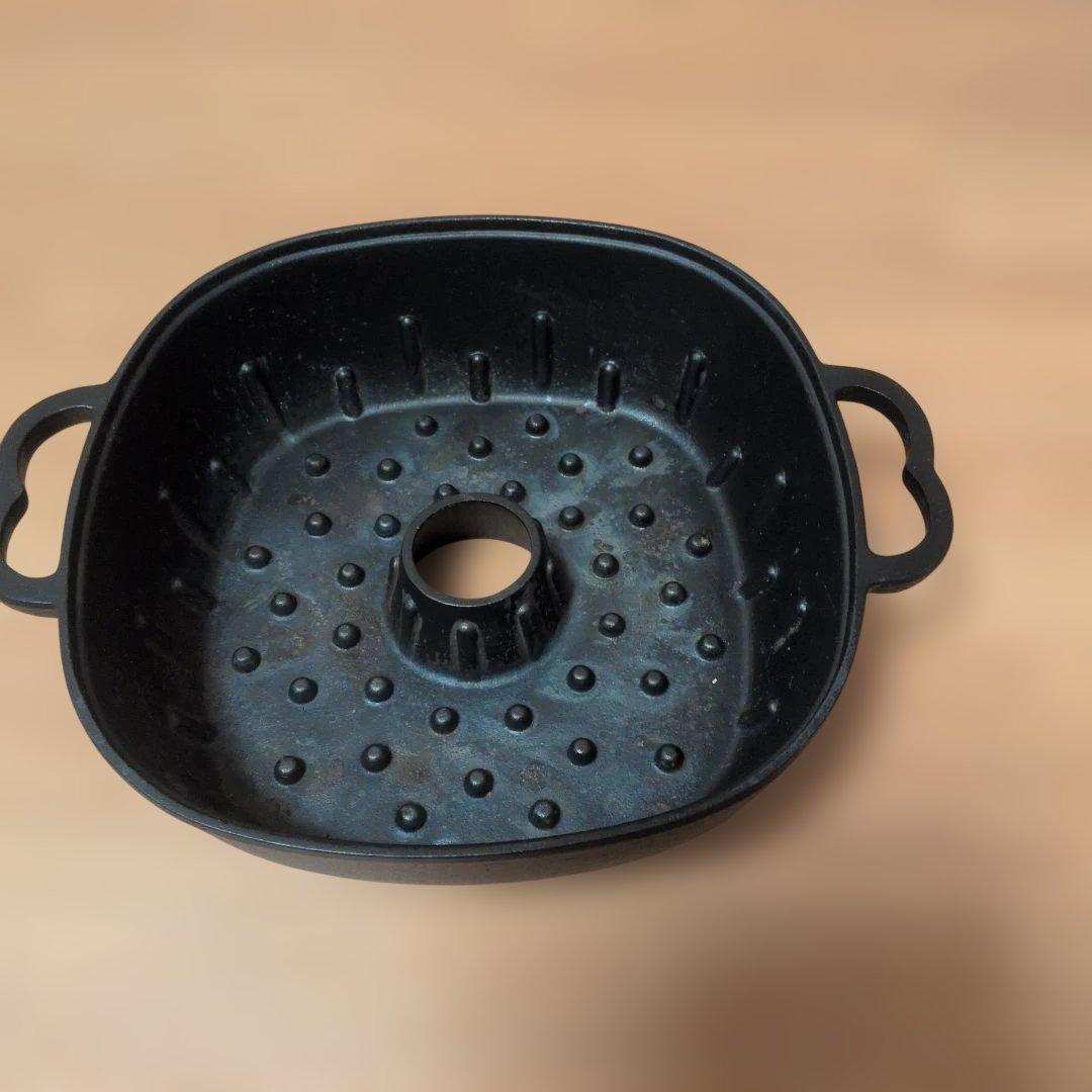 鋳 やきいも鍋 黒 内寸24.5×24.5cm 直火用 南部鉄器