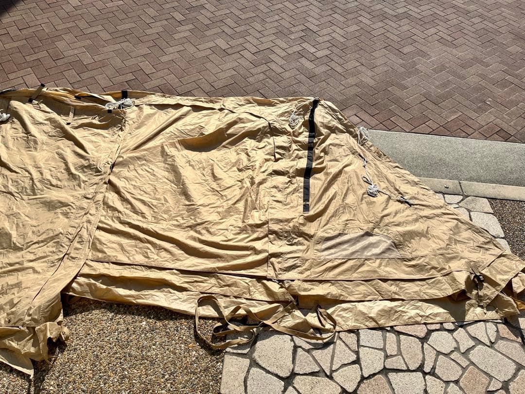 【まき】 DOD カマボコテント 3S タンカラー★ 過保護張り使用