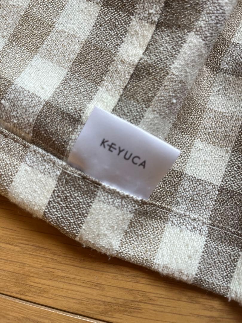 KEYUCA（ケユカ）カーテン 2枚組 135×220cm／ベージュチェック